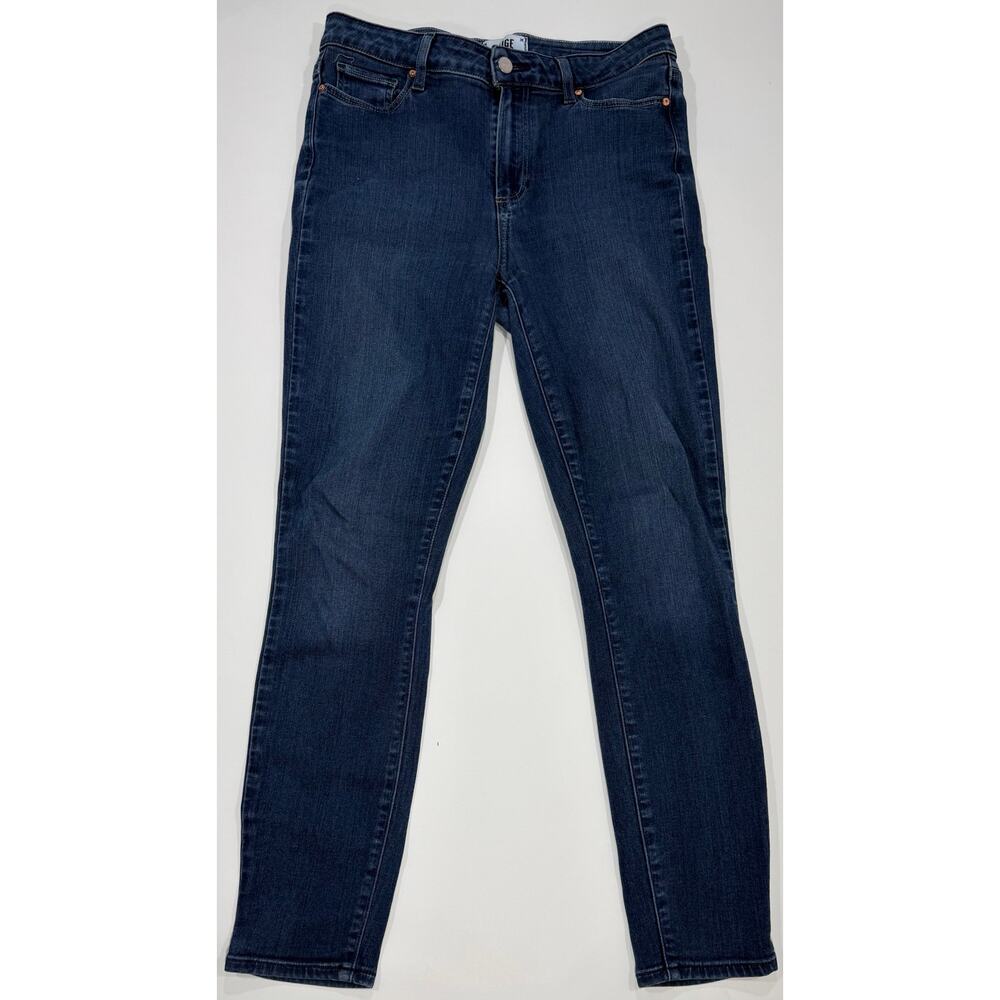 Paige Hoxton Size 29 Skinny Jeans Ankle High Rise Dark Wash Blue‎ Denim